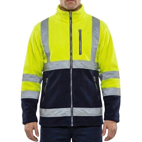 NEO TOOLS Herren Warnschutz-Arbeitsjacke, Stehkragen, langarm...