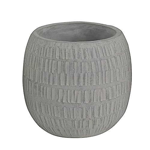 Vaso Tondo Basso da esterno in Fibra di argilla 23x23x19 cm Gladiolo