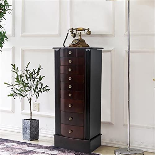 Walnuta Jewelry Cabinet Box Storage Chest Necklace Wood Walnut Stand Organizer Us Warehouse #TOP2