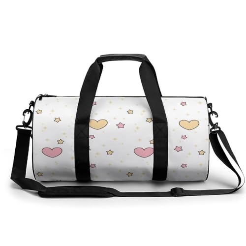 Sac de sport rose Coeurs D'étoiles compact pour éviter l'encombrement