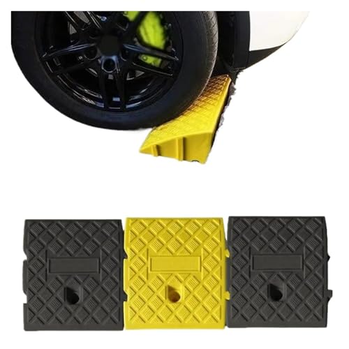 Rampa portátil para bordillo de auto ligera amarilla miniatura 3