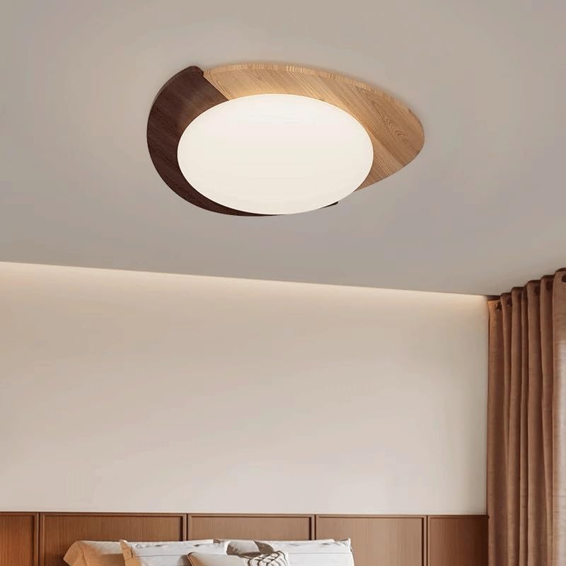 Plafonnier acrylique irrégulier noyer avec éclairage LED modulable - 3