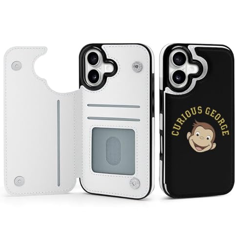 手帳型 おさるのジョージ 対応 iPhone 17 ケース カード収納 スマホケース 財布型 携帯ケース 軽量 全面保護 スタンド機能 おしゃれ お祝いギフト