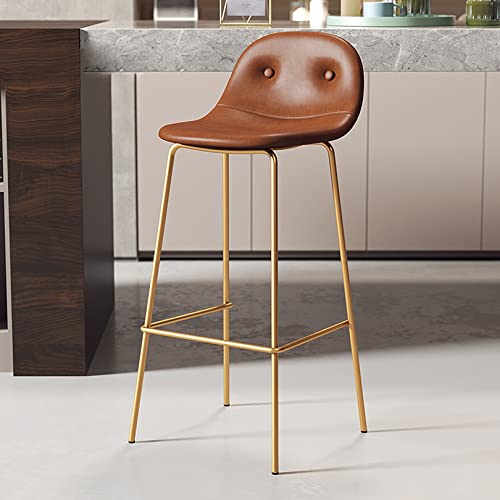 Tabourets de bar en cuir PU noir de qualité supérieure pour comptoir de cuisine