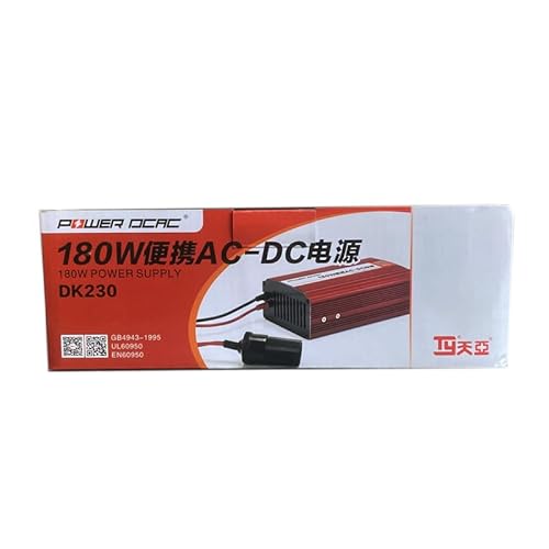 Spannungswandler 230v auf 12v| 15.1A 180W| KFZ Netzadapter, Netzadapter zigarettenanzünder Steckdose.Adapter Zigarettenanzünder Steckdose