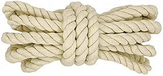 Thick Cotton Rope Macrame Cord for Garden Crafting Decoration 20mm x 5m Wall Hanging Plant Hanger Strong String Beige