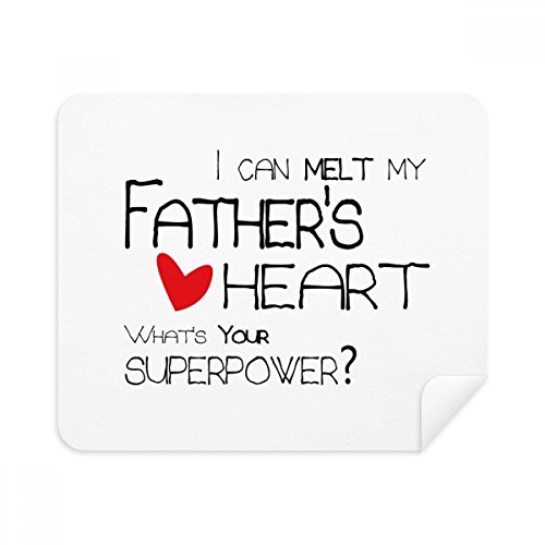 I Can Melt My Father's Heart Best Papa Love Cleaning Cloth Screen Cleaner 2pcs Suede Fabric