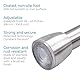 iDesign 78470 Duschvorhangstange, extra kurze Teleskopstange aus Edelstahl, ausziehbare Duschvorhangstange ohne Bohren für Dusche und Badewanne, mattsilberfarben, 66 - 107 cm