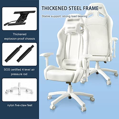 Poltrona da Gaming con Poggiapiedi Alzata Classica Orientabile Regolabile Sedia Gaming, Reclinabile Ergonomico Sedia da Corsa, Portata 150 Kg/330,7 Libbre - Sedia gaming - Immagine 5