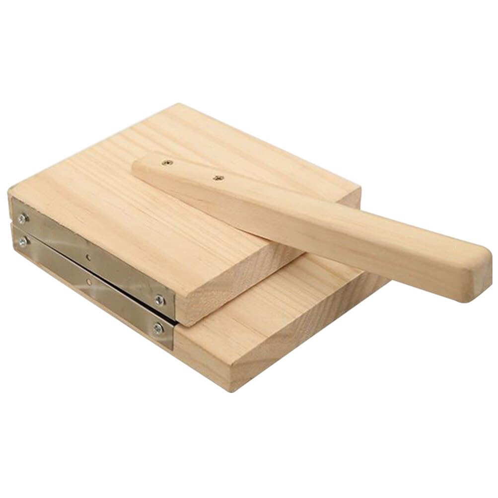 Moule à Raviolis en Bois et Acier Inoxydable, Presse-pâte | Fabriquer des Wrappers de Raviolis, Facile à Utiliser, Ustensile la Cuisine Bois, Outil de Pressage Pâte