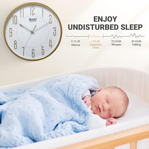 Image of Ajanta Clock Wall Clock for Home and Offices Silent Sweep Movement 12 Inches Wall Clock Wall Watch (White 30 x 30 x 4 cm)