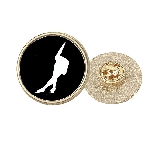 Broche ronde en métal doré pour styliser une veste contour noir M