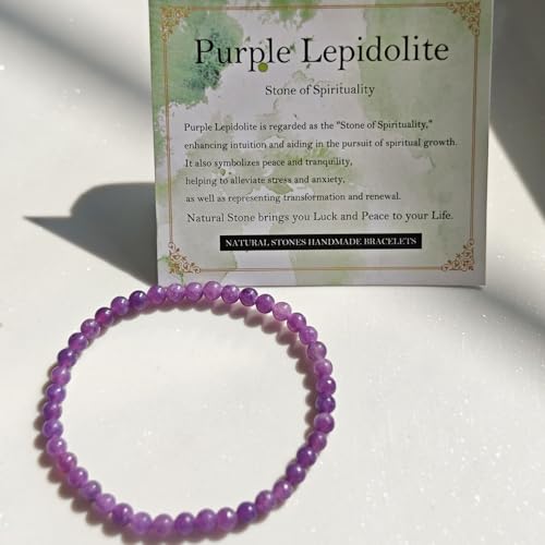 Handmade Natural Gemstone Elastic Bracelet - Healing Crystal Beads Jewelry, Unisex4