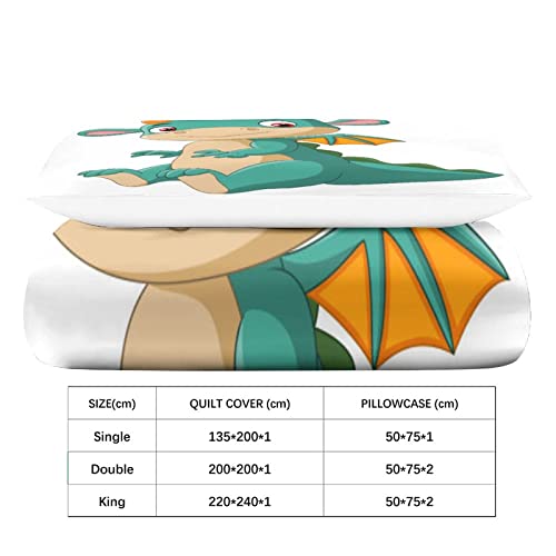 Housse de couette 3D dessin animé 135x200 parure lit microfibre - 5