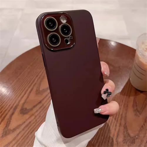 Coque intégrale mate iPhone 16 Rouge vin ultra-fine pour protection quotidienne