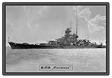 gneisenau schiff world of warships  Blechschild 20x30cm gewölbt Schlachtschiff Gneisenau Kriegsmarine Schiff Deko Geschenk Schild