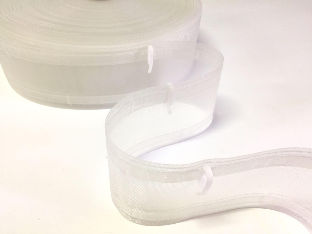 Fettuccia Per Tende A Onde Wave 6cm 8cm Nastro Trasparente Per Riloga Nastri X Orli Tende Da Interni Con Tasche Per Tende Con Fettuccia onda (20 metri)