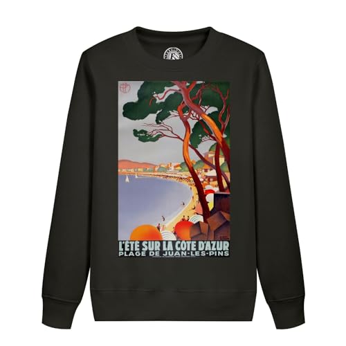 Sweatshirt enfant Côte d'Azur art déco motif affiche vintage haut de gamme