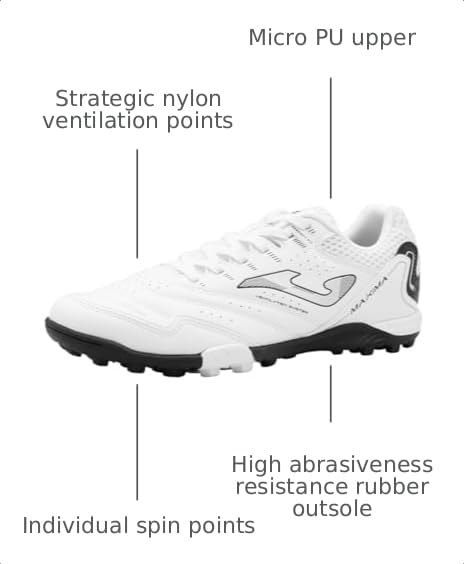 Image of Joma Turf Soccer Cleats for Beginners|Durable Multi-Stud Training Shoes|Maxima