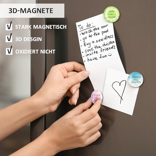 BIROYAL 30 STK. Kühlschrankmagnete, Magnete für Magnettafel, Whiteboard Magnets, Zitaten Magnets, Sprüche Magnetset, Magnet Geeignet für Motivation, Heimdekoration, Büros, Schließfächer