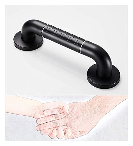 Barre d'appui douche PMR noire en acier inoxydable pour sécuriser votre salle de bain