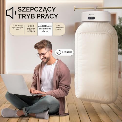 MOJOCO Wysokiej jakości przenośna suszarka do ubrań do lekkich ubrań, bielizny, ubrań dla niemowląt, szybka i łatwa w użyciu, mała i kompaktowa