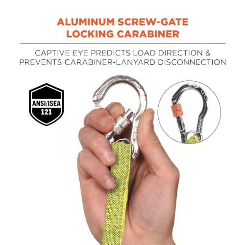 Image of Ergodyne Squids 3100 Tool Lanyard with Single Carabiner and Adjustable Loop End, Standard Length, 10-Pack
