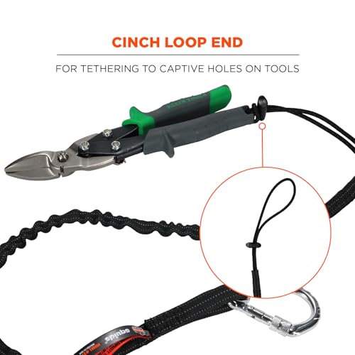Image of Ergodyne Squids 3100 Tool Lanyard with Single Carabiner and Adjustable Loop End, Standard Length, 100-Pack