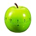 Produktbild Relaxdays Eieruhr Apfel, mechanisch, laut, Küche, 1h Zeitintervall, Kunststoff, D: 7 cm, lustiger Kurzzeitwecker, grün