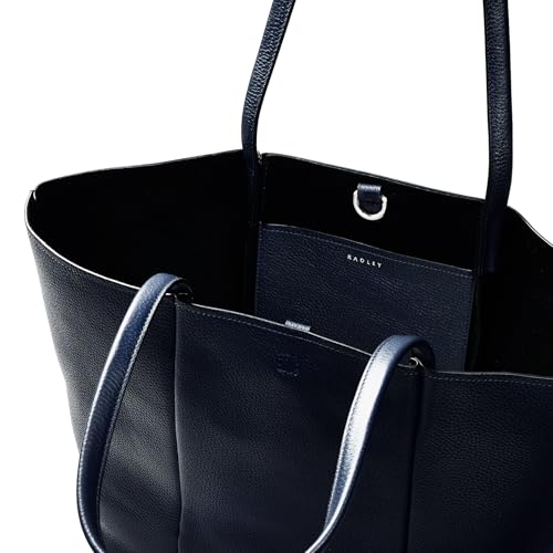 Image of RADLEY London Henrietta Place Women's Large Leather Open Top Tote Bag, Ink