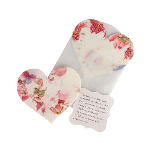 10 Best Plantable Seed Paper That Sprout Joy and Creativity 1 Set of 24 Pink Heart Seed Paper Gift