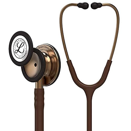 3M Littman 5809 Stethoscope ENGRAVING | Engrave your name or initials on the Littman stethoscope | Classic 3, Copper finish Chestpiece, Chocolate tube, 27 inch