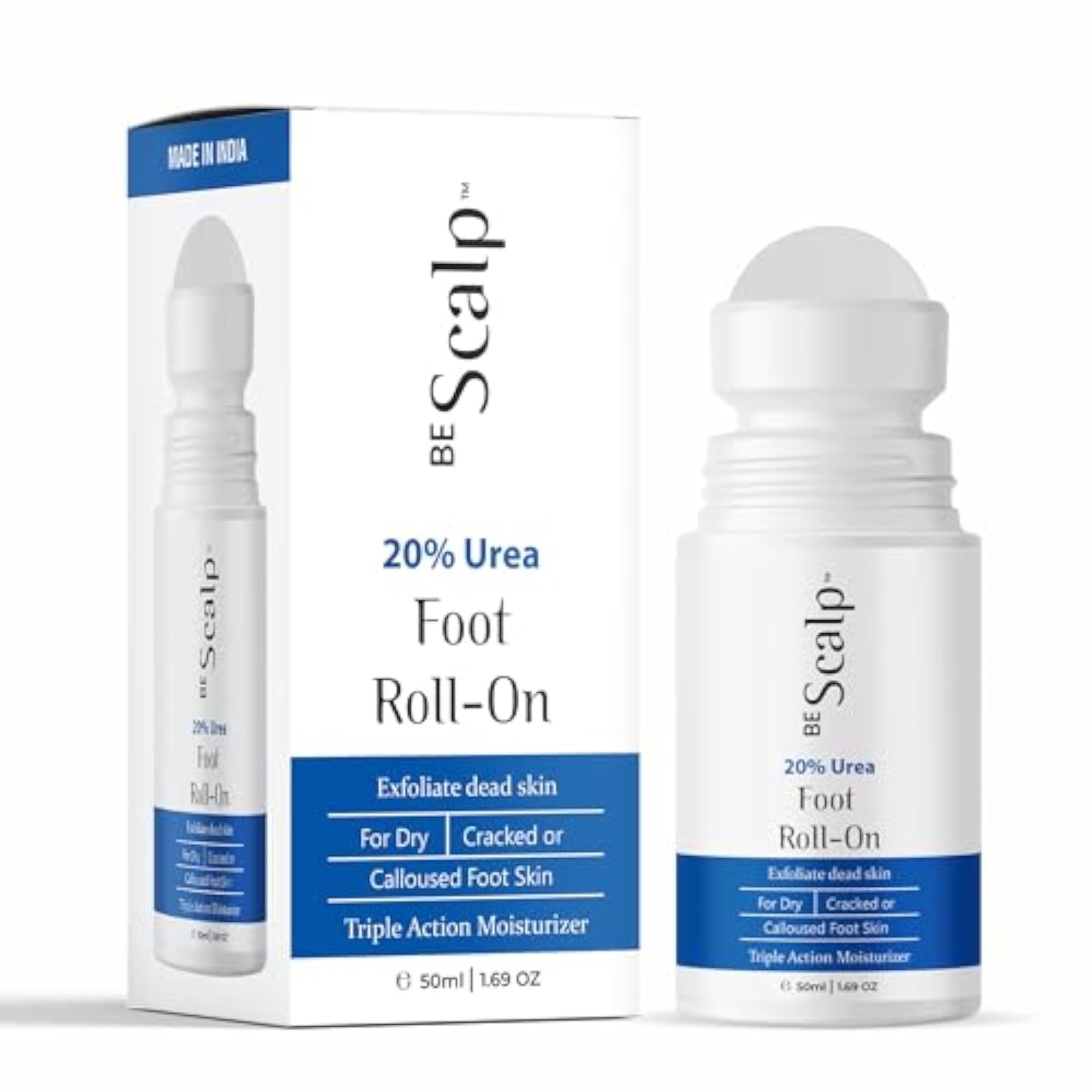 20% Urea Foot Cream Roll On, 50ml for Dry & Cracked Heels