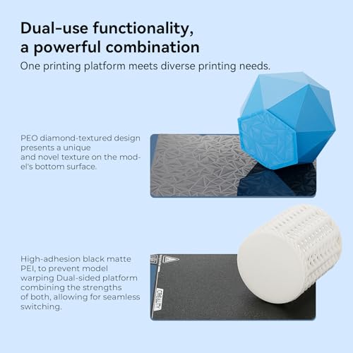 Creality PEI PLATFORM BOARD KIT Ender 3 Build Plate Kit Dual-Sided Printing Platform Board Glossy Peo + Matte Pei Plate Build Surface For Ender 3 V3 Se/Ender 3/Ender 3Pro/Ender 3 V2/Ender 3 S1/S1 Pro 3D Printer 235X235Mm thumb #2