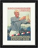  Affiche d\'art Grand Priesener Urbräu Sudetendeutsches Export de bière Faux _ Affiche 197