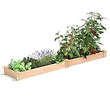 Greenes Fence Premium Cedar Raised Garden Bed, 16" x 96" x 5.5" - Made in USA with North American Ce
