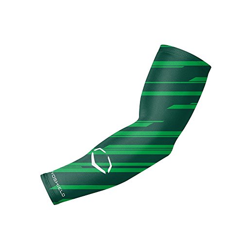 EvoShield Compression Speed Stripe Arm Sleeve, Green, Large/X-Large