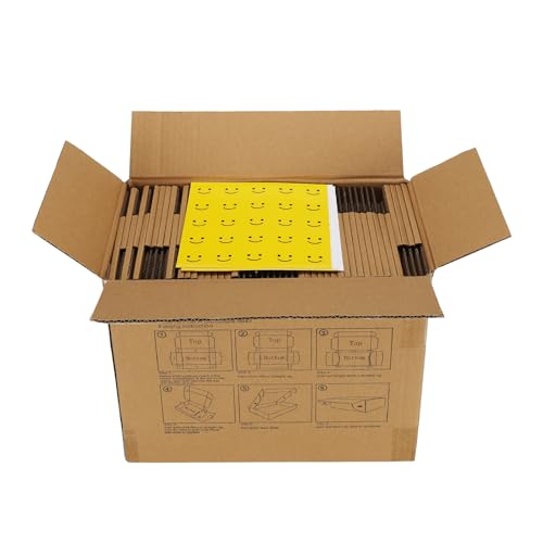 Image of HORLIMER 6x4x2 inches Shipping Boxes Set of 50, Brown Corrugated Cardboard Box Literature Mailer