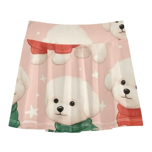 Athletic Shorts Girls Skorts Tennis Skirts Kids Navy Teen Skirt Cute Bichon Frise Dogs Red 3t