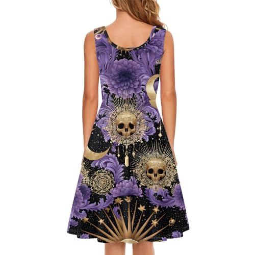 Image of TOADDITDO Womens Summer Sleeveless Tank Dress with 2 Side Pockets XS-4XL Plus Size