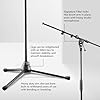 K&M König & Meyer 21090.500.55 Tripod Microphone Stand | Adjustable Telescoping 2-Piece Boom Arm | Professional Grade | Heavy Duty with Folding Leg Base | German Made Black #2