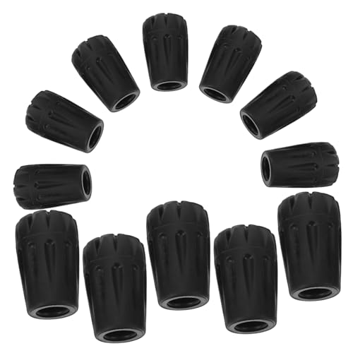 NULYLU 15pcs Trekking Pole Cover Trekking Poles Anti-Skid Tip Plastic Tips for Cane Non-Slip Crutch Pad Cane Tips Replacements Walking Stick Pole Tip Replacement Crutch Pads Crutches Pads