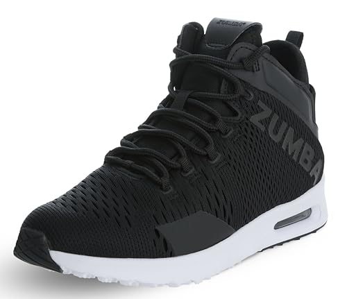 ZUMBA Shoes for Women - Black Air Funk High Top Shoes - Sporty Dance Sneakers