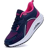JOYFON Womens Walking Shoes Arch Support Plantar Fasciitis Shoes Orthotic Tennis Sneakers for Foot Pain Relief RoseBlue 8