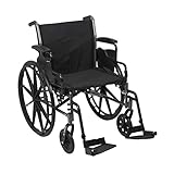 Drive Medical Cruiser III Light Weight Wheelchair with Flip Back Removable Arms, Desk Arms, Swing Away Footrests, 20'' Seat