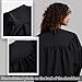 TngHui Unisex Matte Graduation Gown for High School,Choir Robes for Church, Judge Robes Costume 12 Colors Black Size 51(5'6