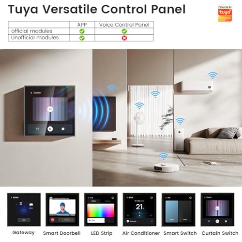 Tuya Smart Home panneau de commande tactile 4 pouces et interrupteur vocal mural