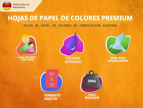 Miniatura 3 de Cartón Fotográfico Negro 300g M - Papel Premium Papel De Dibujo - 50x70 Cm - Sin Imprimir Para Manualidades, Cartulina Artesanal, Papel Escolar Para Jardín De Infancia, Cartón Made In Germany