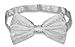 Vesuvio Napoli BOWTIE Silver Grey Paisley Color Men's Bow Tie for Tuxedo or Suit