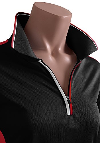 CLOVERY Golf Wear Moisture Wicking Long Sleeve Basic Polo Shirts BLACK US M/Tag M